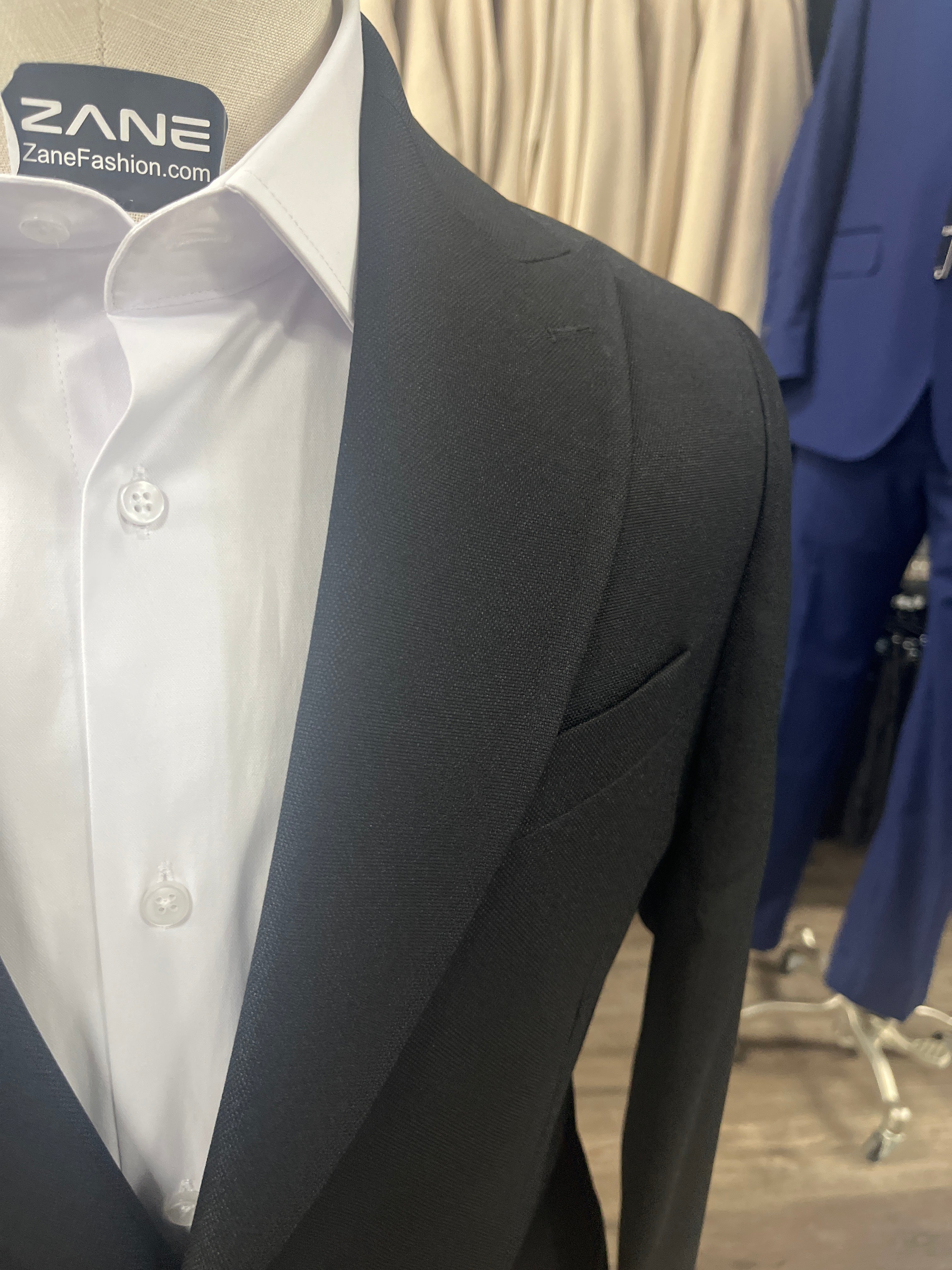 510611 - Slim Sport Coat Black  Patch Pockets