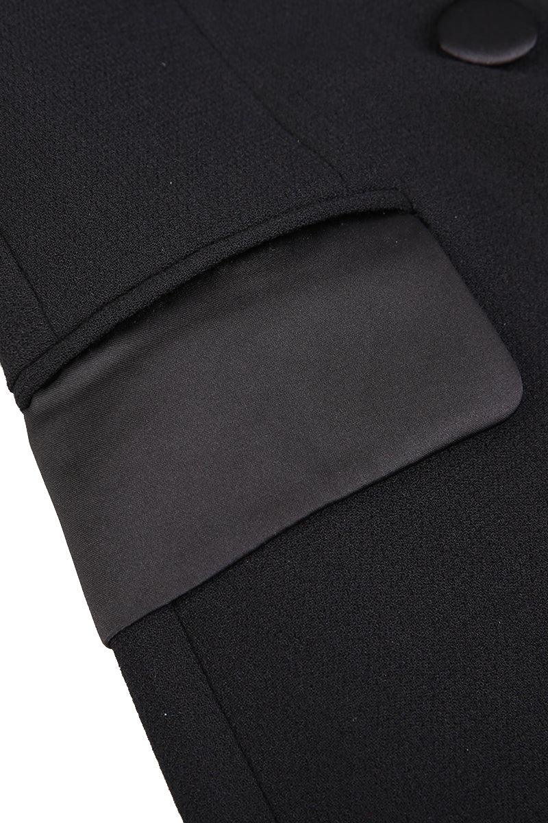 Verona Black Wool Overcoat