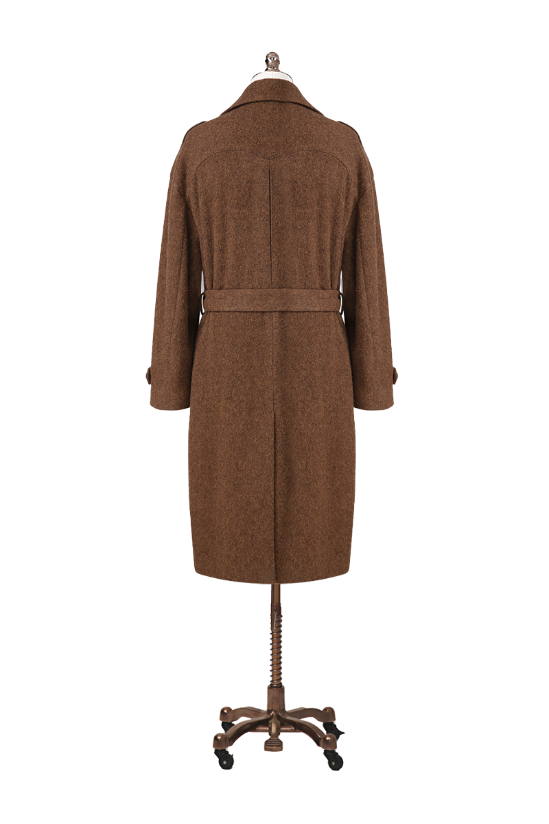 Dario Chocolate Wool Overcoat