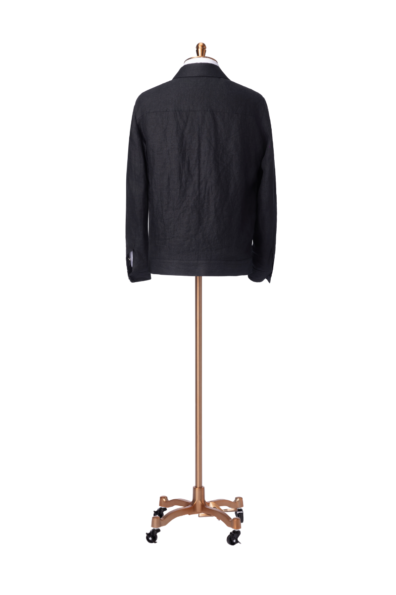 Sutton Black Linen Jacket