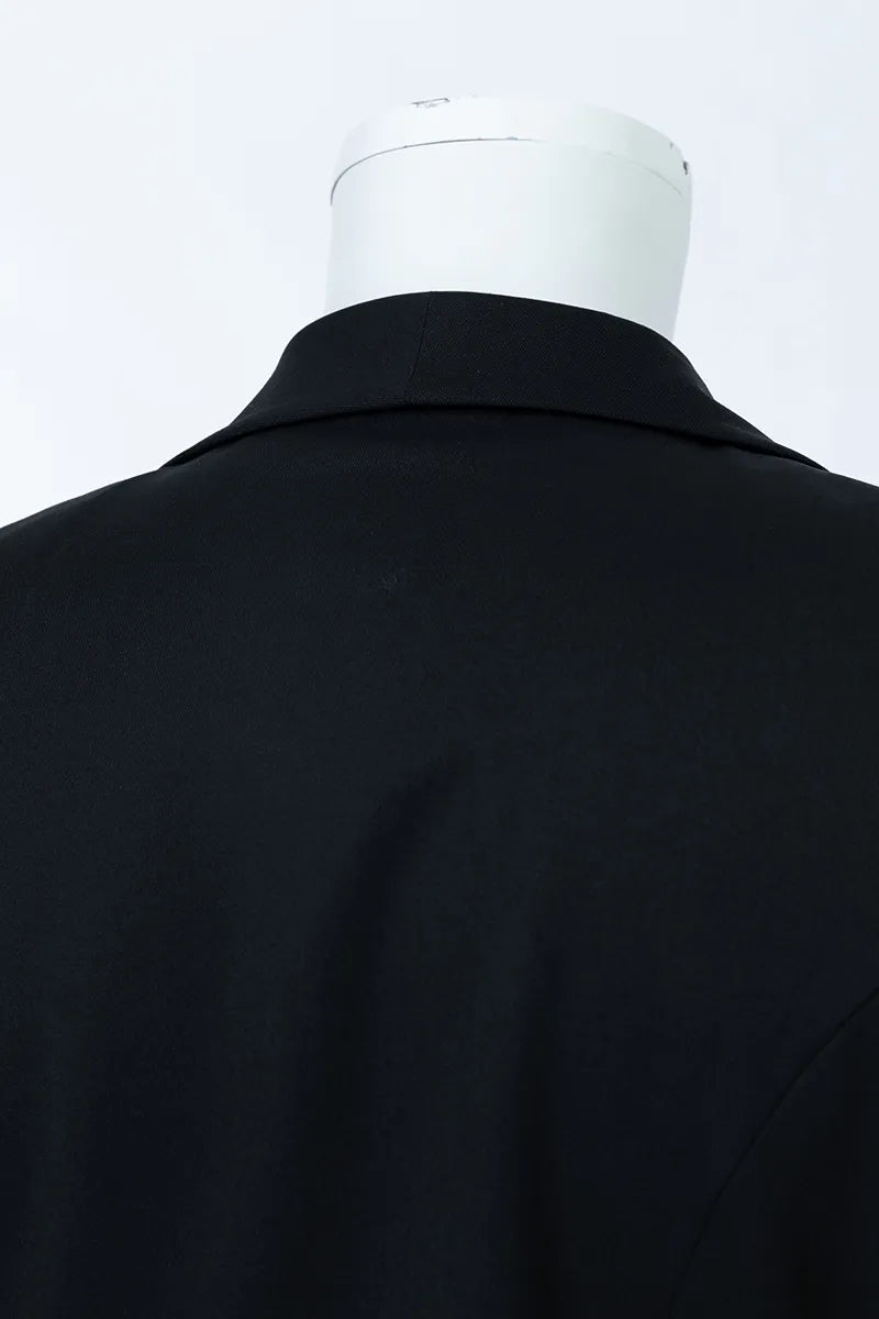 Black coat on a mannequinmade by zane suits in jacksonville fl