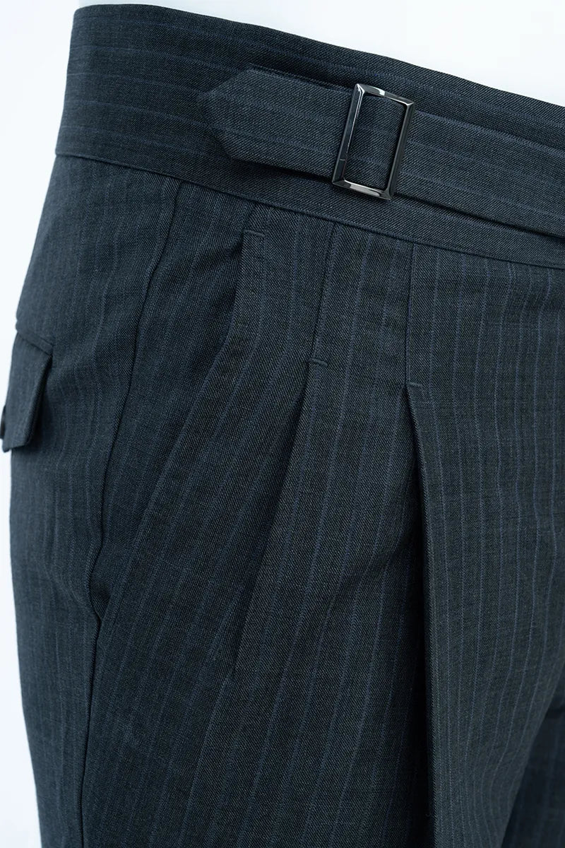 Heritage Gray Stripe Wool Suit