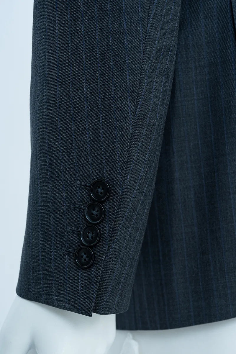 Heritage Gray Stripe Wool Suit
