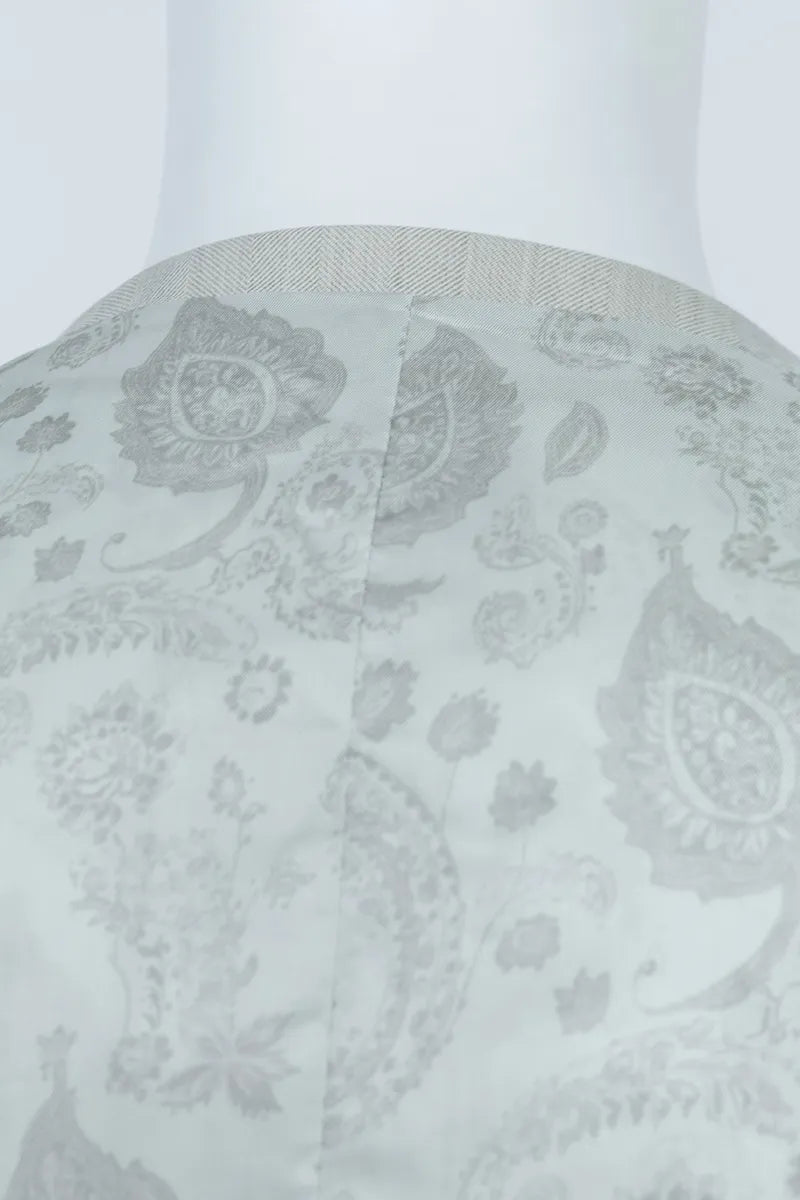 Malibu Khaki Herringbone Italian Three Piece Suit