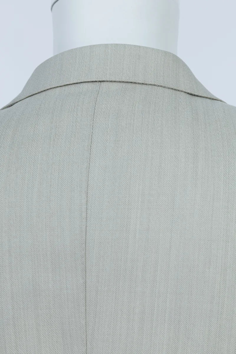 Malibu Khaki Herringbone Italian Three Piece Suit