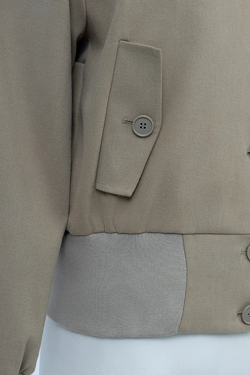 Ravello Khaki Structured Cotton Jacket