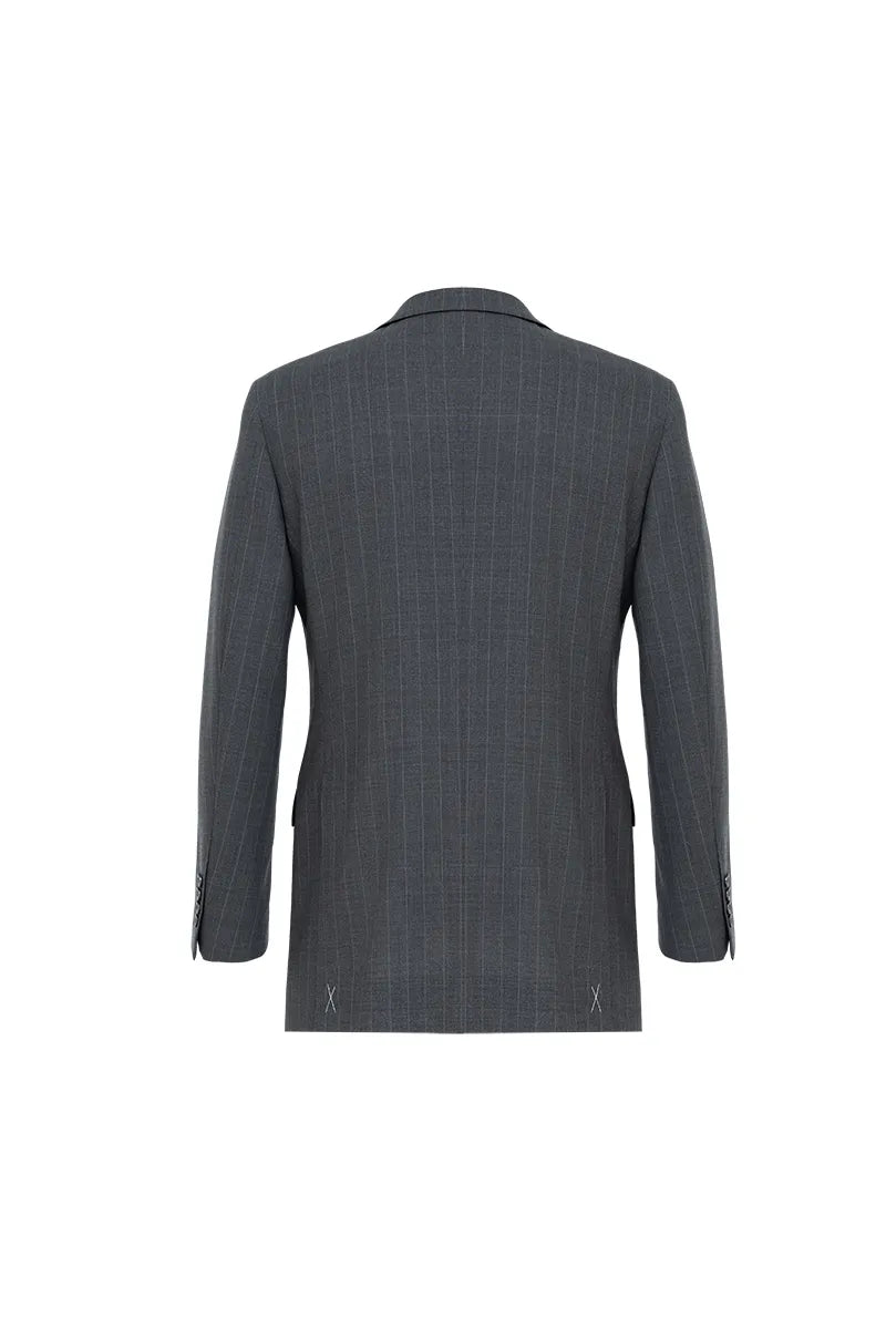 Redwood Brown Stripe Half Canvas Blazer