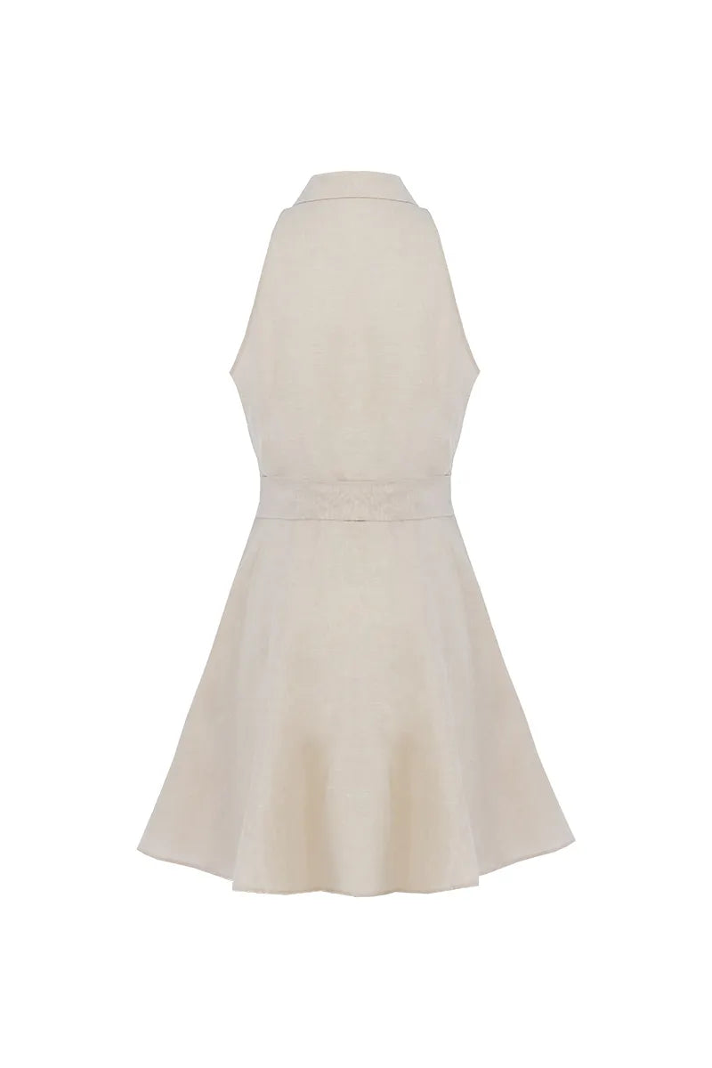 Riviera Sand Linen Dress
