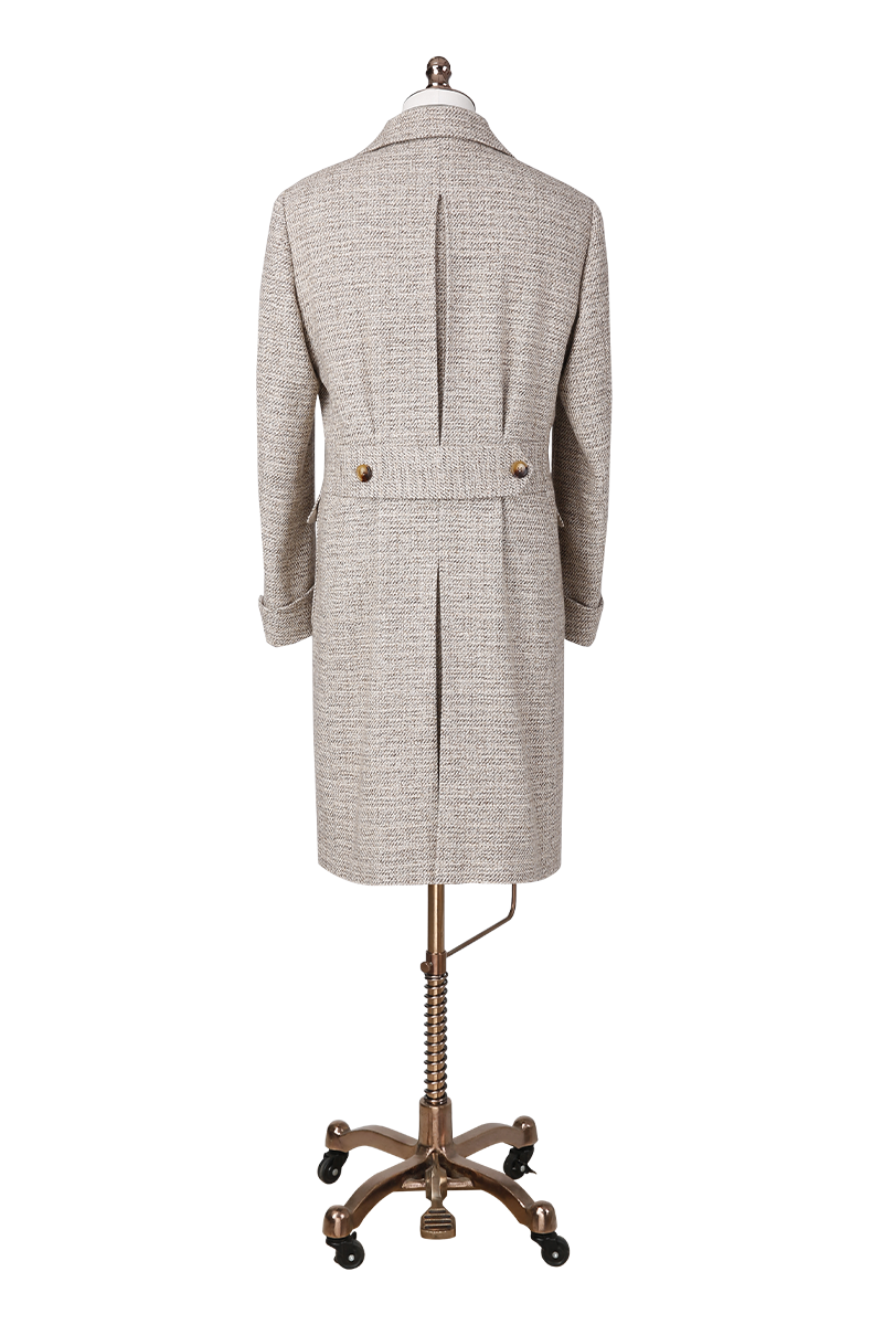 Gray checkered coat on a mannequin against a white background online formalwear gifts for him