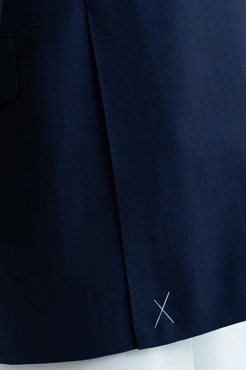 Navy blue wool blazer