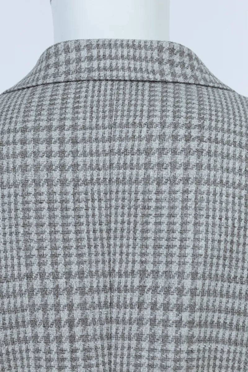 Milano Italian Khaki Plaid Cotton Wool Sport Coat