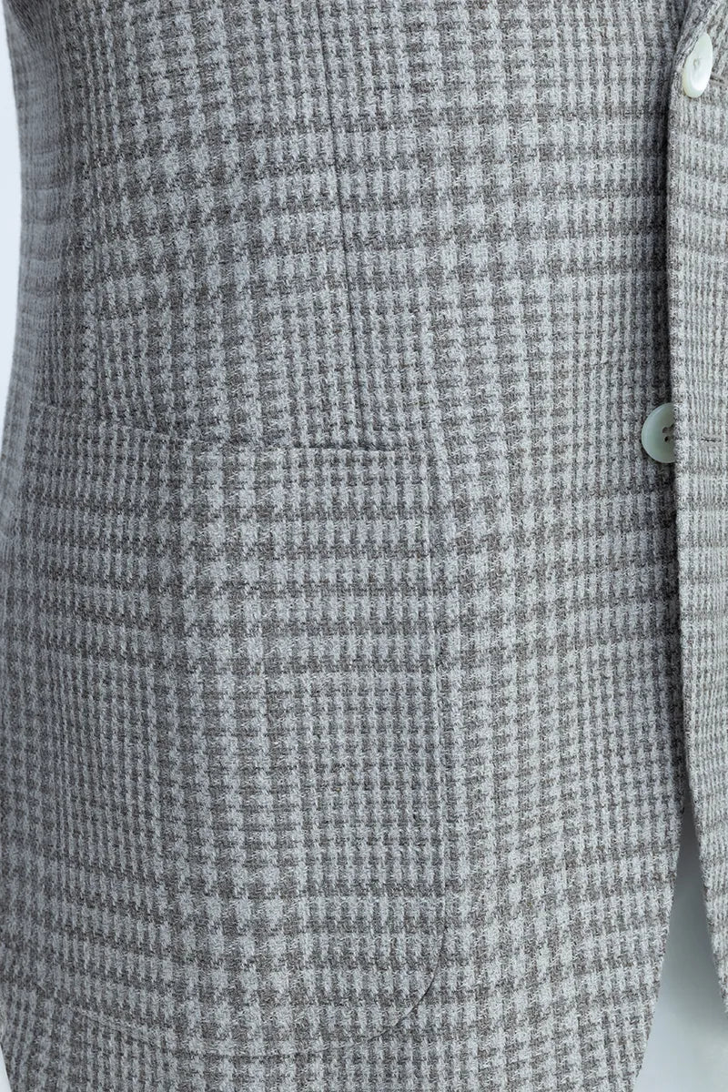 Milano Italian Khaki Plaid Cotton Wool Sport Coat