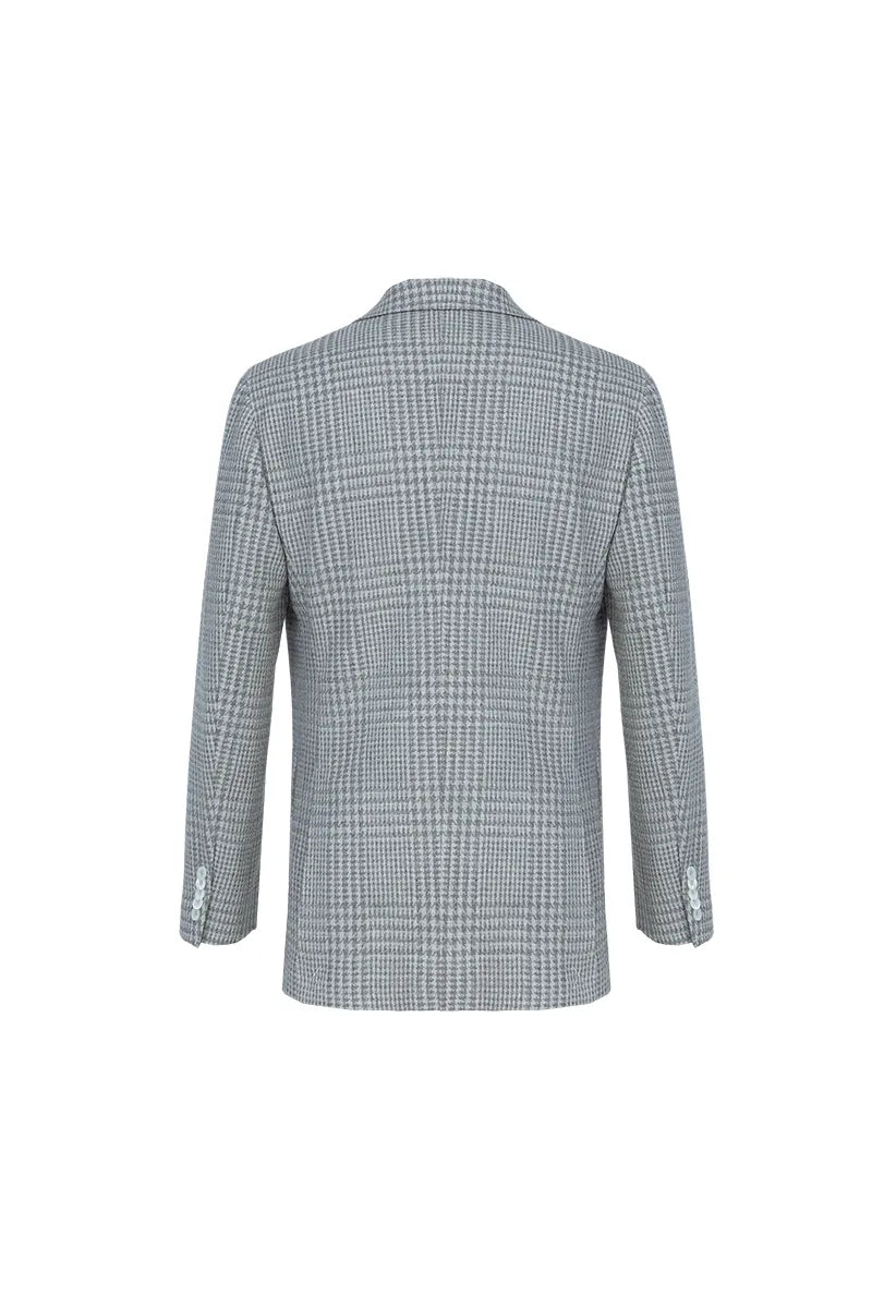 Milano Italian Khaki Plaid Cotton Wool Sport Coat