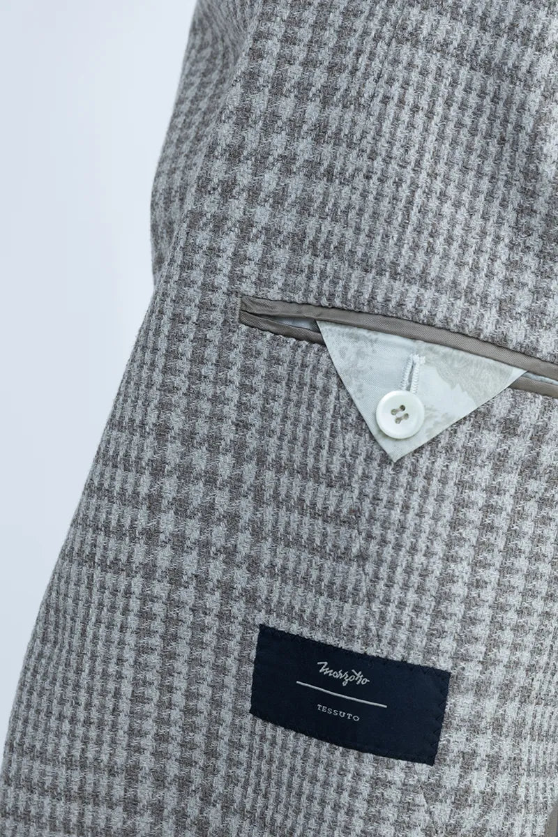 Milano Italian Khaki Plaid Cotton Wool Sport Coat