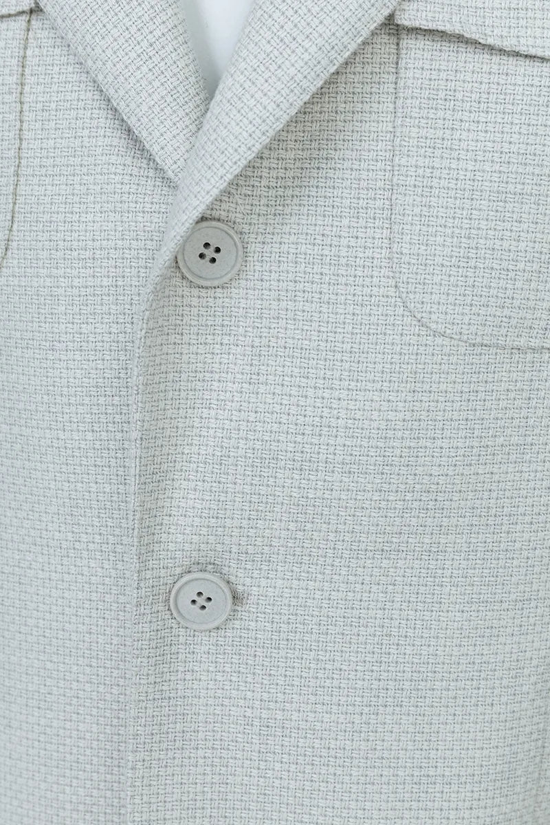 Milano Off White Plaid Cotton Wool Sport Coat