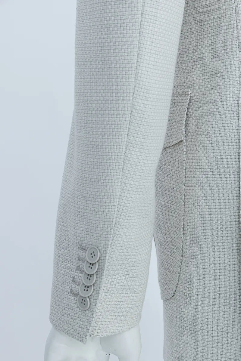 Milano Off White Plaid Cotton Wool Sport Coat