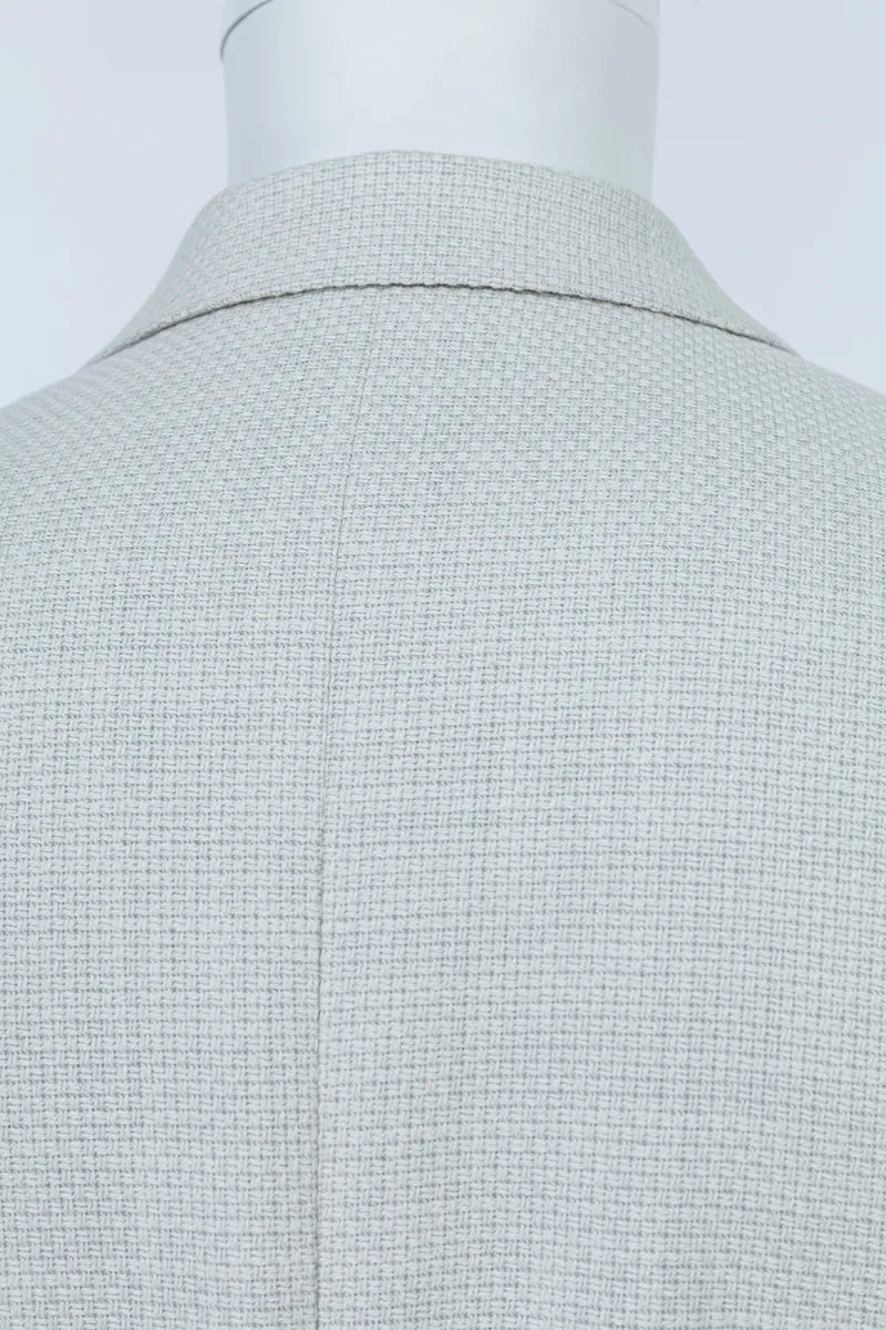 Milano Off White Plaid Cotton Wool Sport Coat