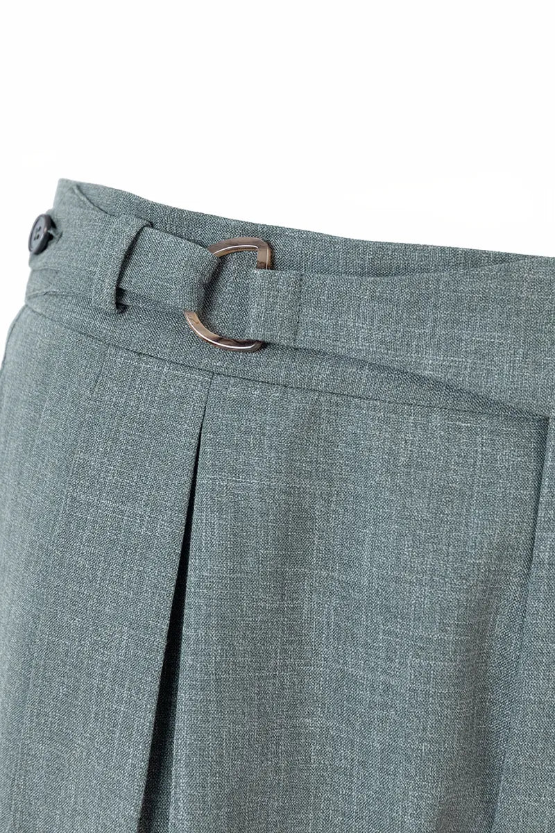 Ethan Green Wool Silk Linen Suit