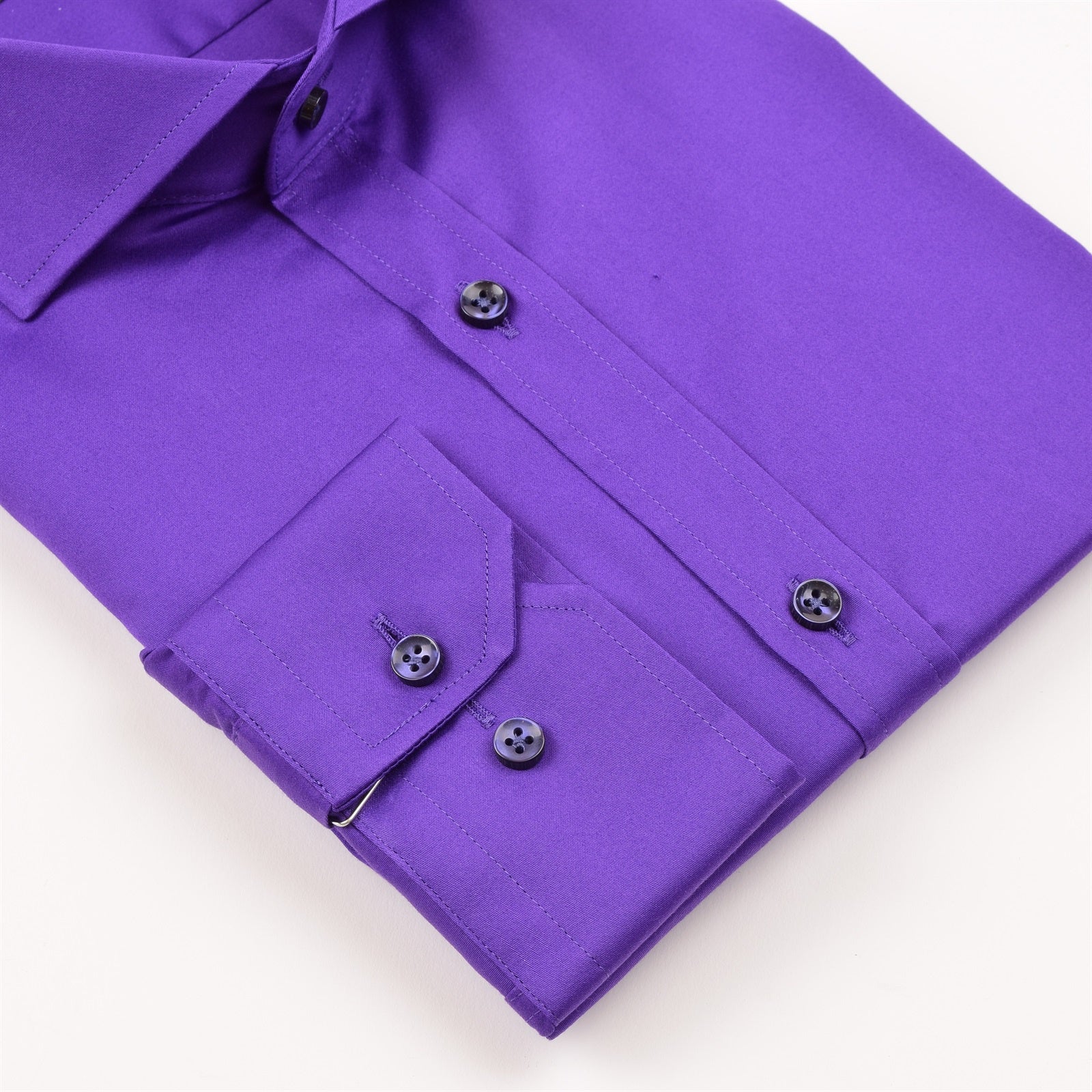 Men’s Purple Slim Fit Dress Shirt with Cutaway Collar