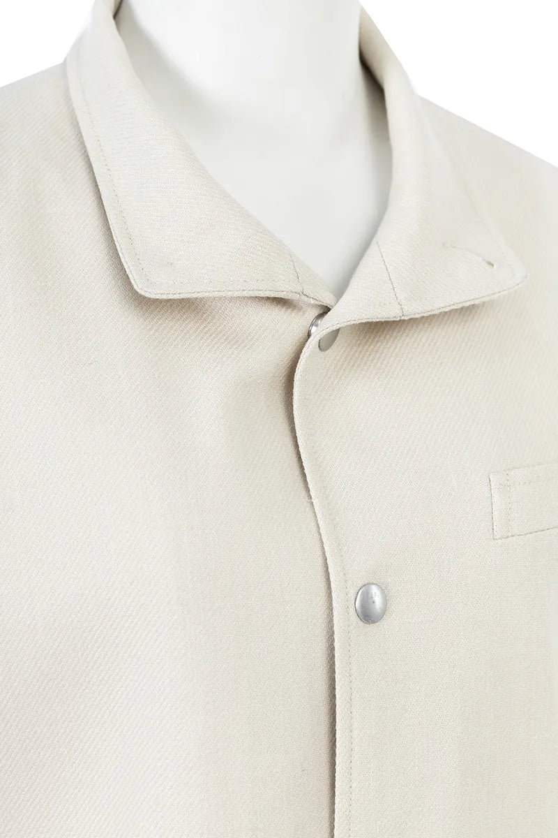 Julian Off White Wool Linen Silk Vest