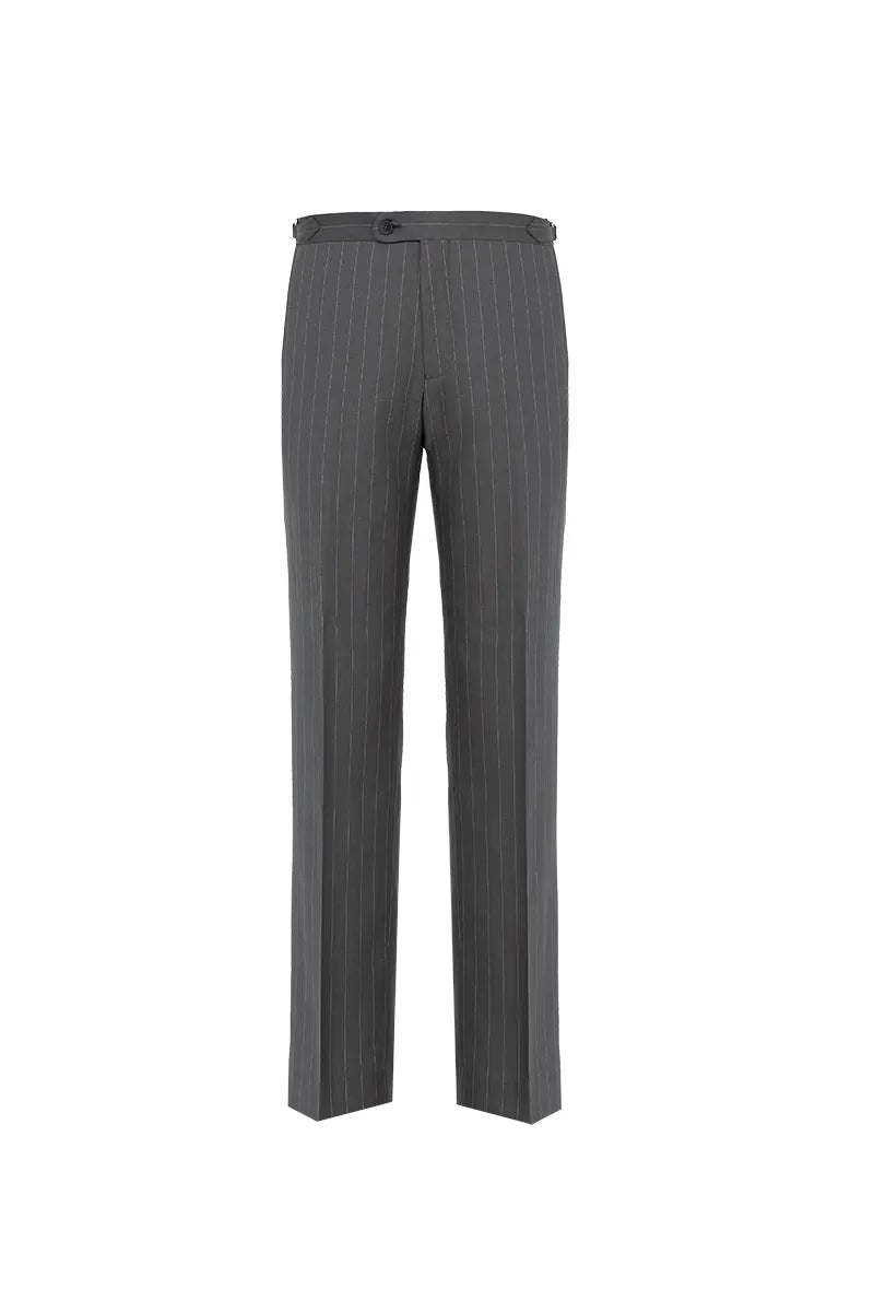 Gray pinstripe pants slim fit suits