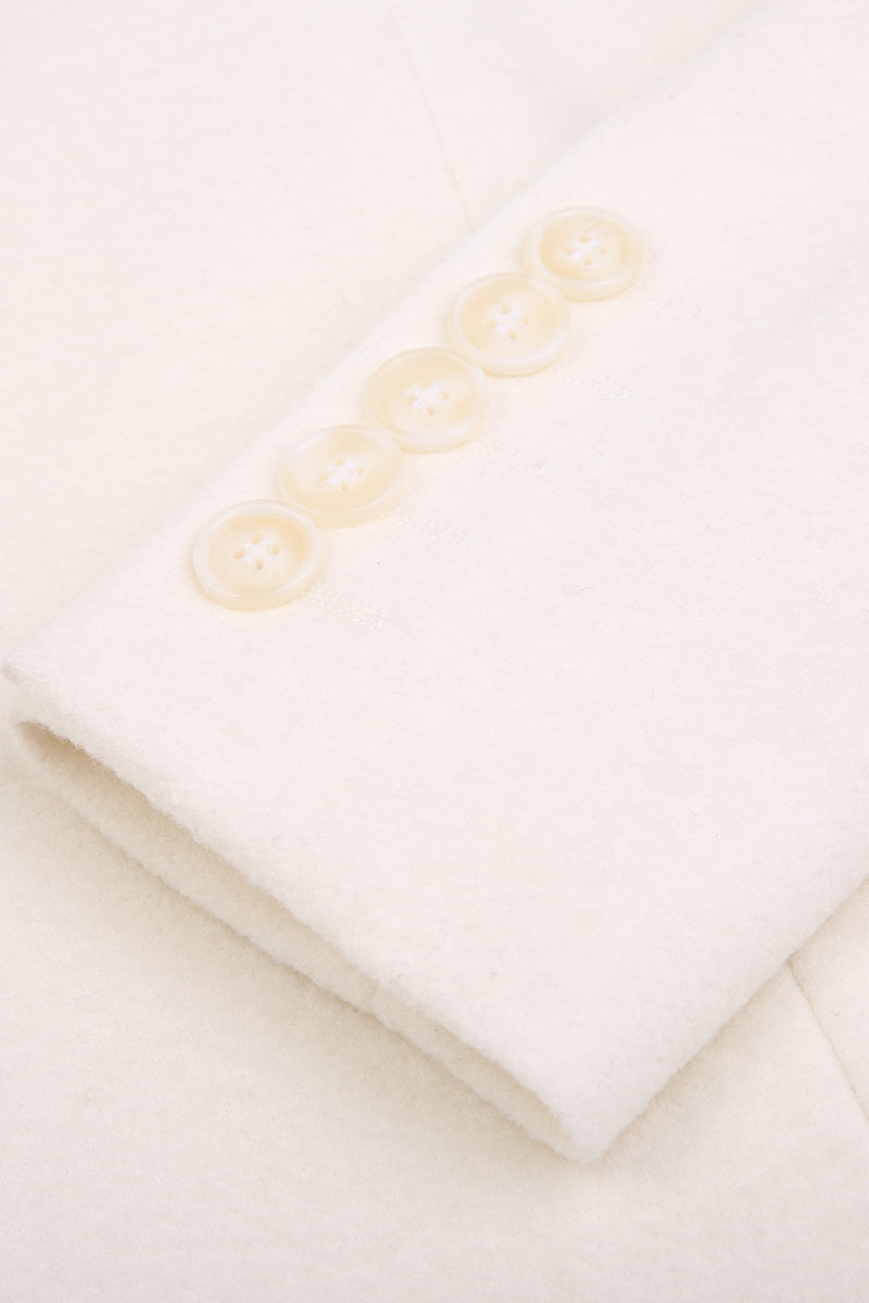 White fabric with a logo on a white background bespoke suits and jackets new york