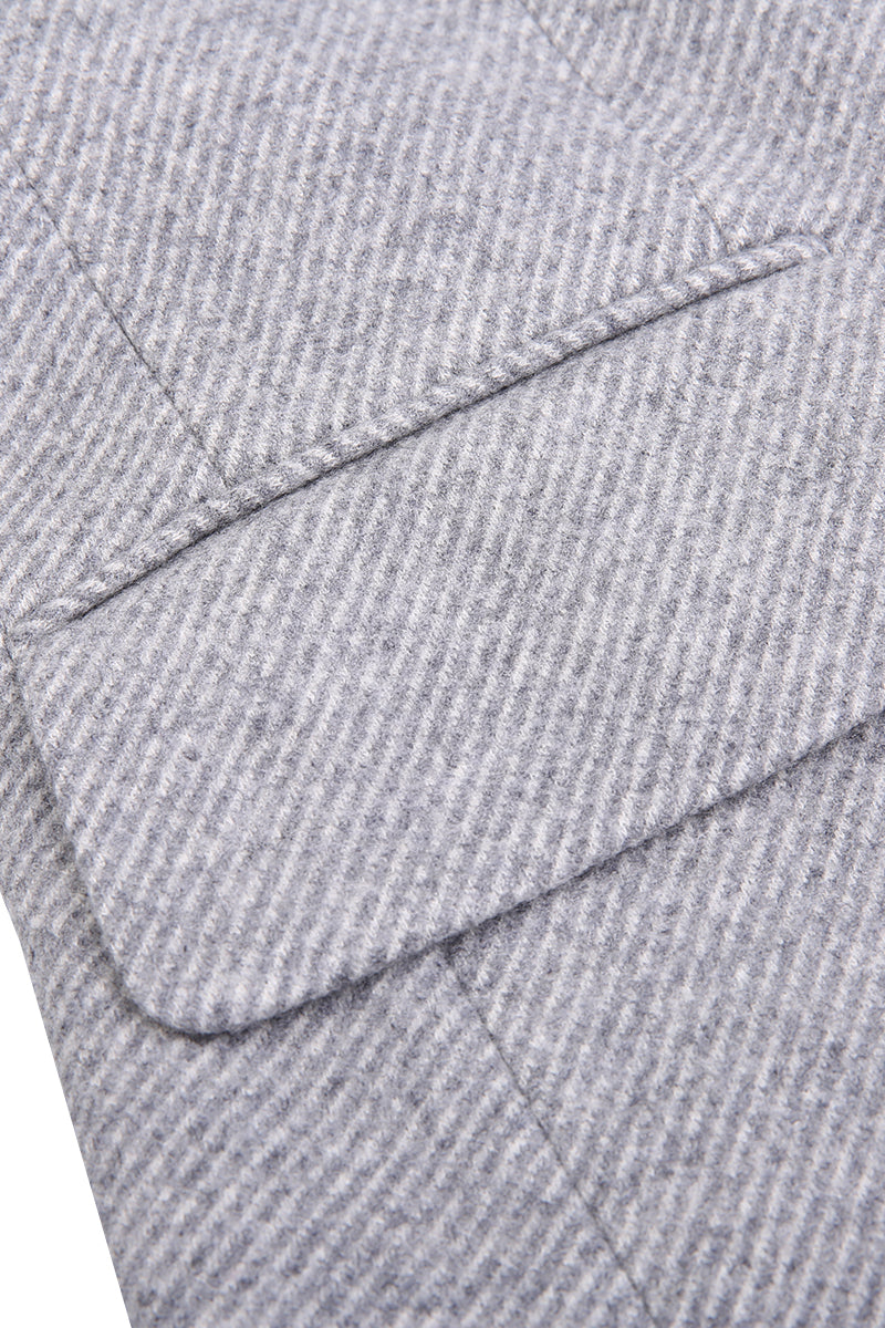 Elora Gray Wool Overcoat