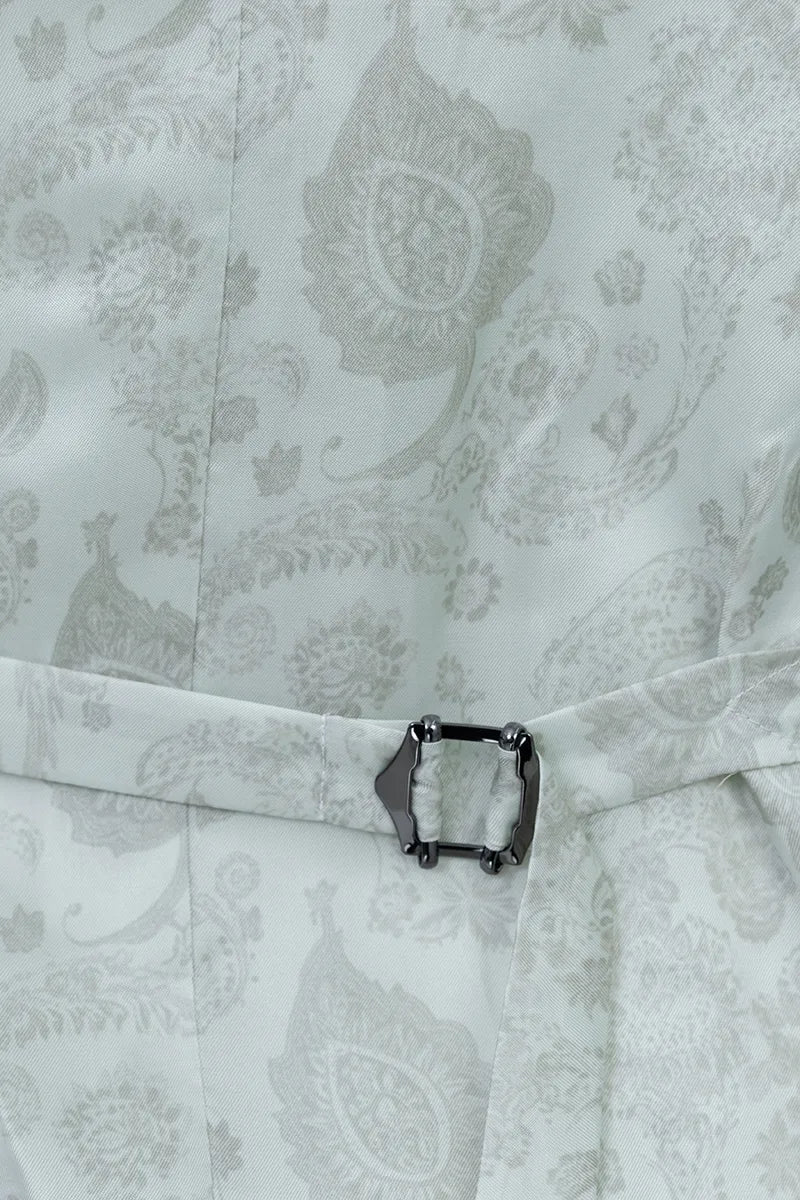 Malibu Khaki Herringbone Italian Three Piece Suit