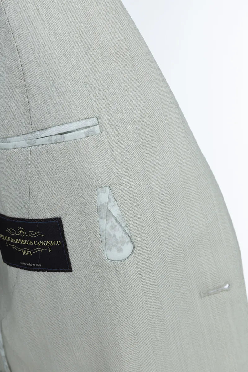 Malibu Khaki Herringbone Italian Three Piece Suit