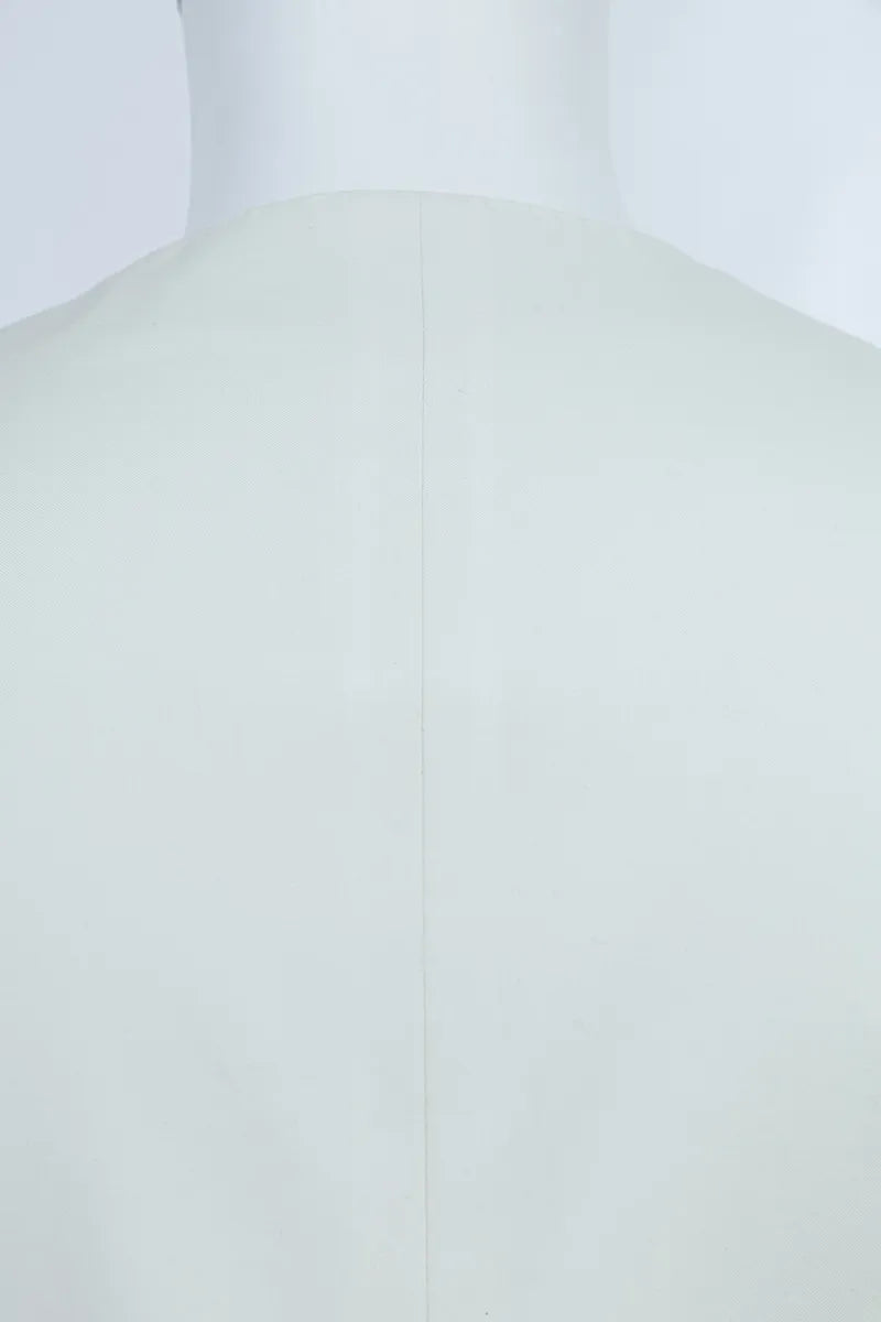 Luca Italian Off White Cotton Stretch Blazer