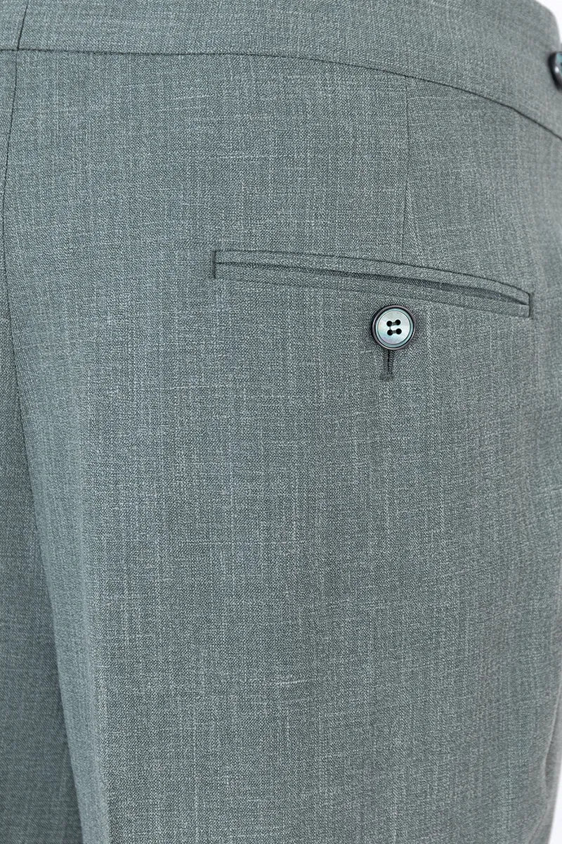 Ethan Green Wool Silk Linen Suit
