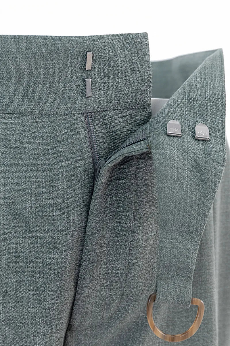 Ethan Green Wool Silk Linen Suit