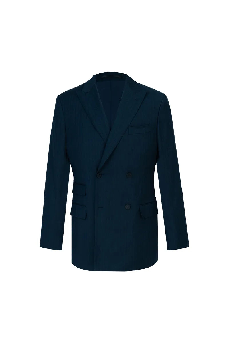 Navy blue blazer custom made fit for you 