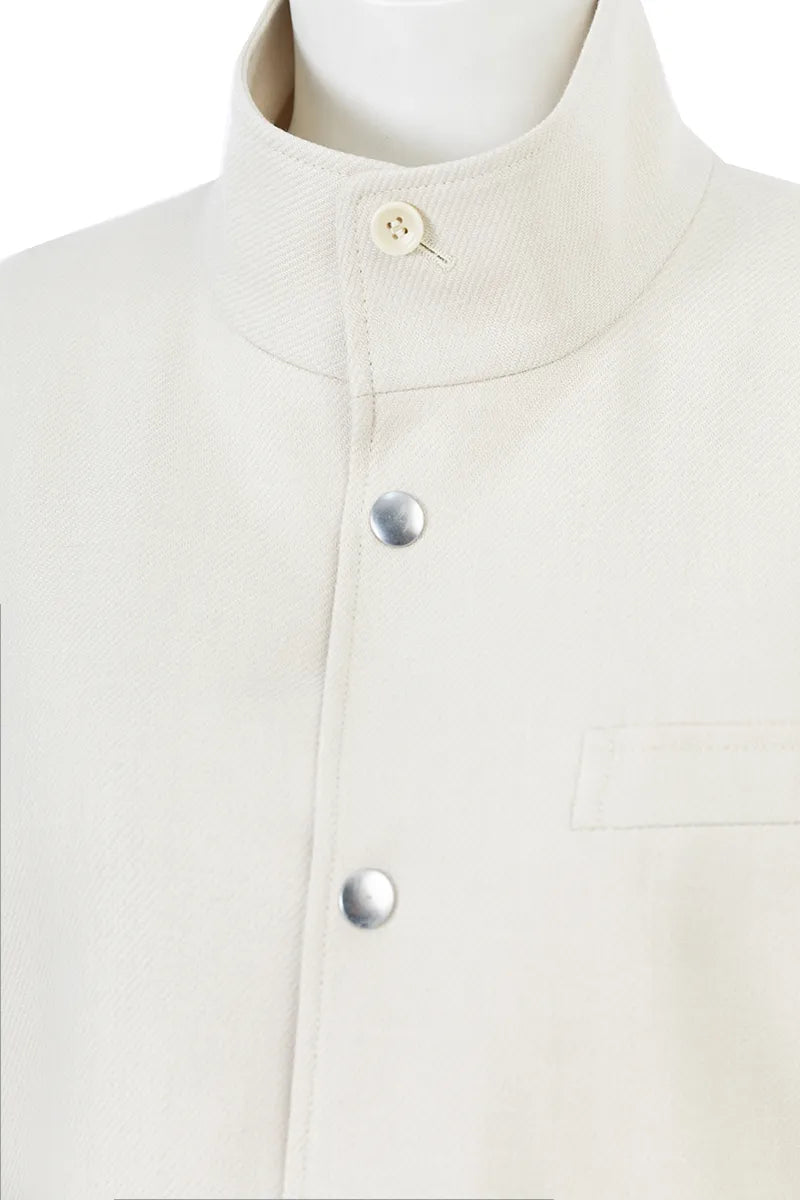 Julian Off White Wool Linen Silk Vest