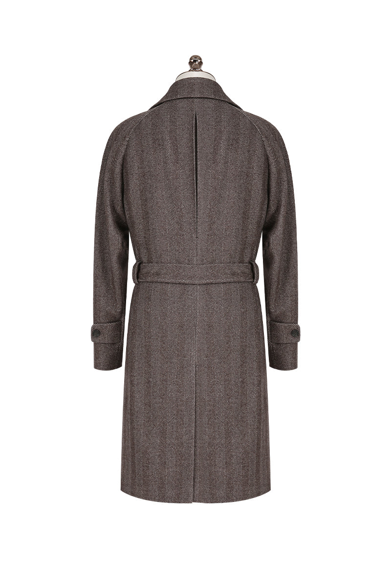 Gray coat on a white background