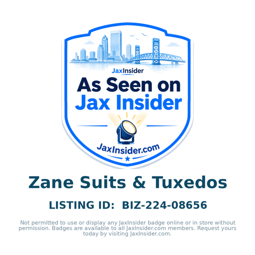 As Seen on Jax Insider - Zane Suits & Tuxedos