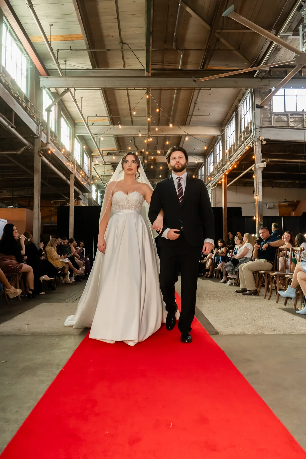 Tailored suit on the runway for a Jacksonville event