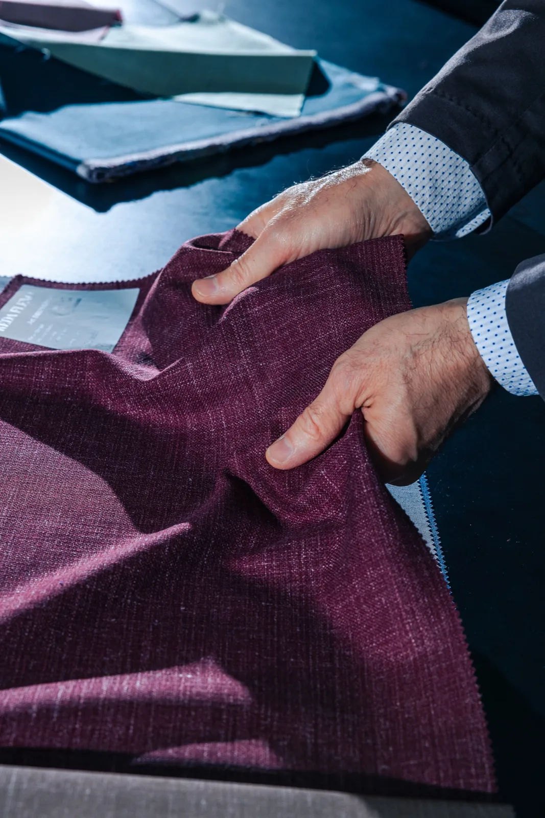 Custom suit fitting and fabric selection in Jacksonville by appointment